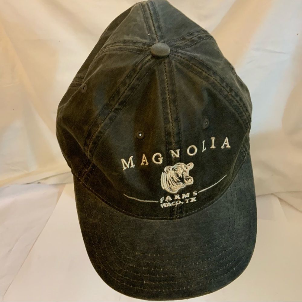 Magnolia Waco Texas Slate Gray Distressed Strapback Adjustable Hat / Cap unisex